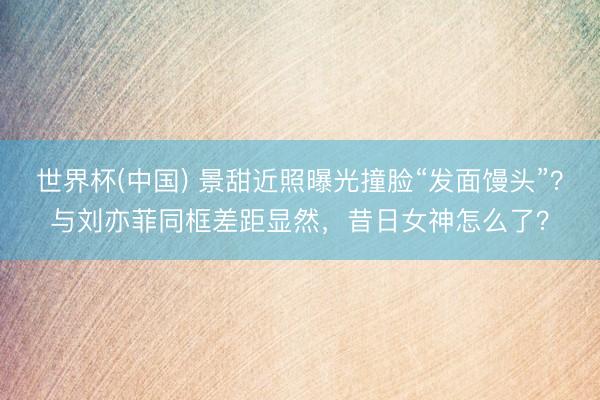 世界杯(中国) 景甜近照曝光撞脸“发面馒头”？与刘亦菲同框差距显然，昔日女神怎么了？