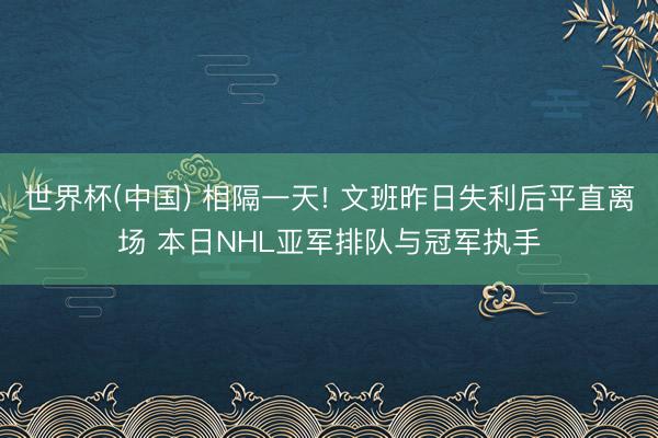 世界杯(中国) 相隔一天! 文班昨日失利后平直离场 本日NHL亚军排队与冠军执手