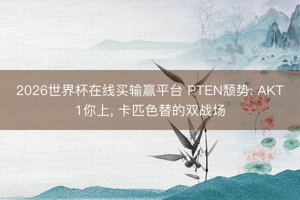 2026世界杯在线买输赢平台 PTEN颓势: AKT1你上， 卡匹色替的双战场